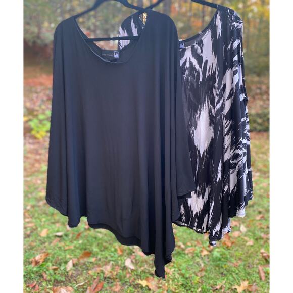 ANTTHONY CAPES TOPS BLACK WHITE SZ 2xl  C100129 - Picture 1 of 5